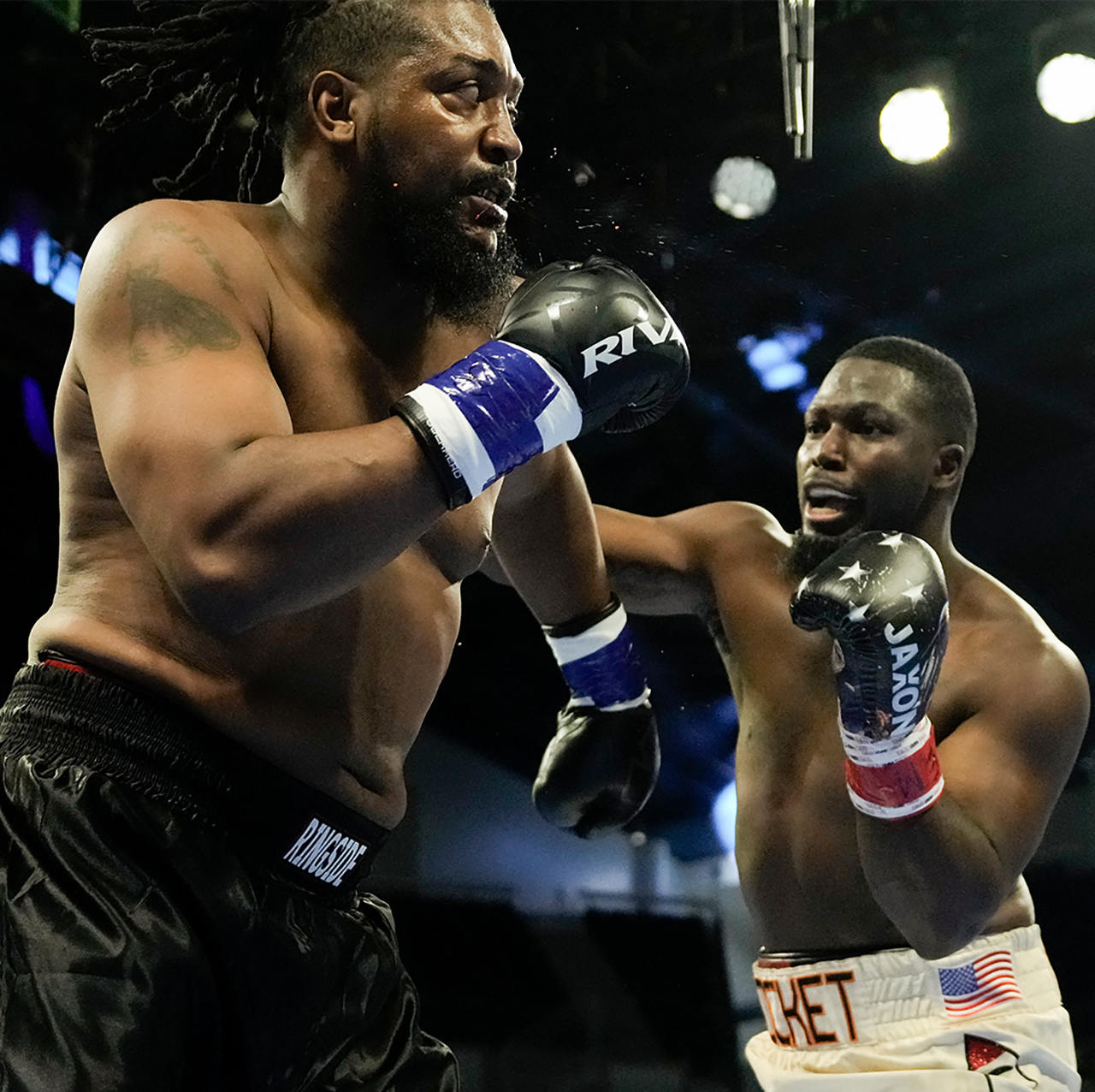 Athough heavyweight Joshua Edwards got a TKO2 win, he was disappointed when his opponent retired due to injury. Photo: Cris Esqueda, Golden Boy Boxing