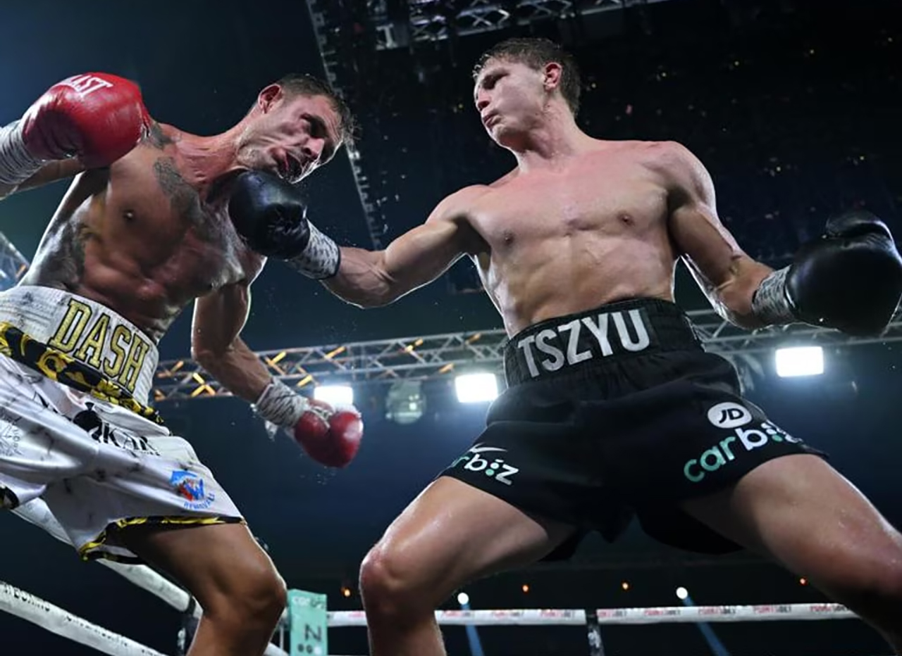Nikita Tszyu will follow in father Kostya's footsteps in Glendale, Arizona. Photo: No-Limit Boxing Benavidez