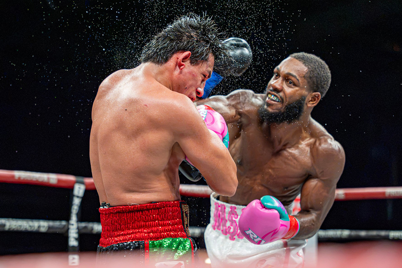Justin Pauldo is quietly and efficiently building his resume with a solid win on Friday over tough Rene Tellez Giron. Photo: ProBox