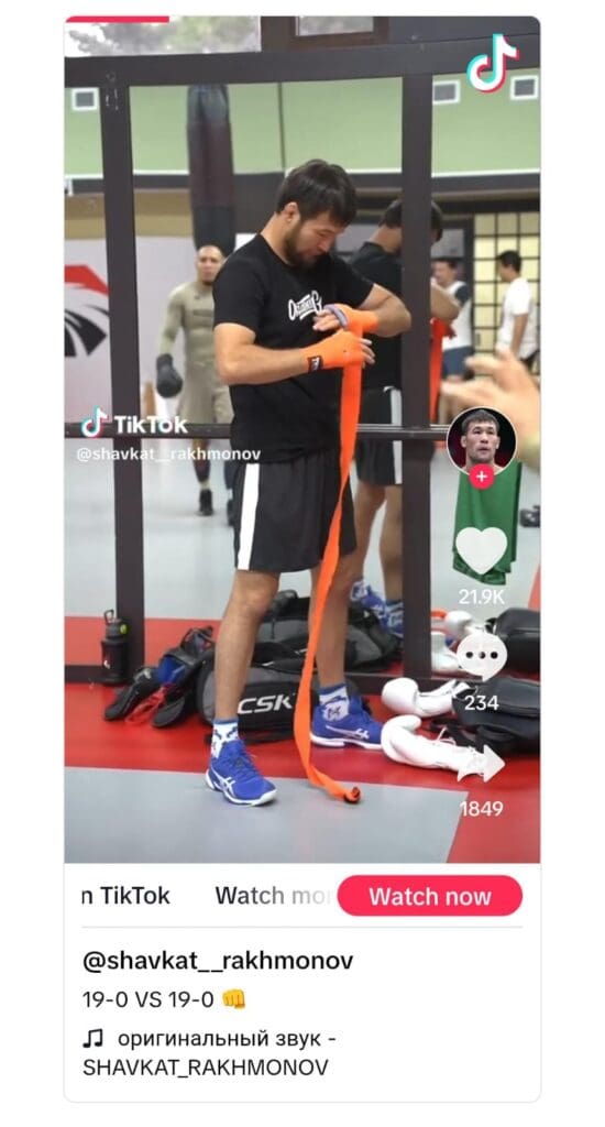 Shavkat Rakhmonov's TikTok caption teases UFC return