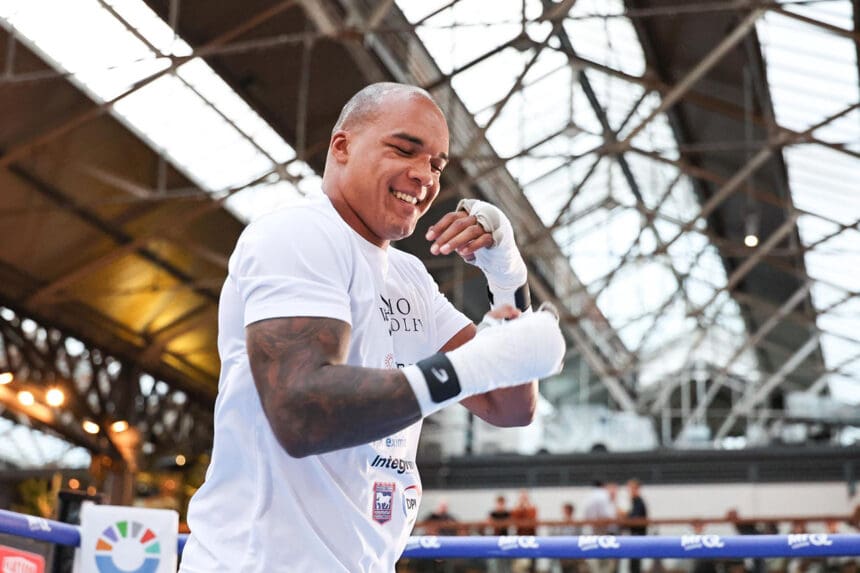 Fabio Wardley has been relaxed and confident in the leadup to the rematch with Daniel Dubois. Photo: Queensberry Promotions Dubois Wardley 2