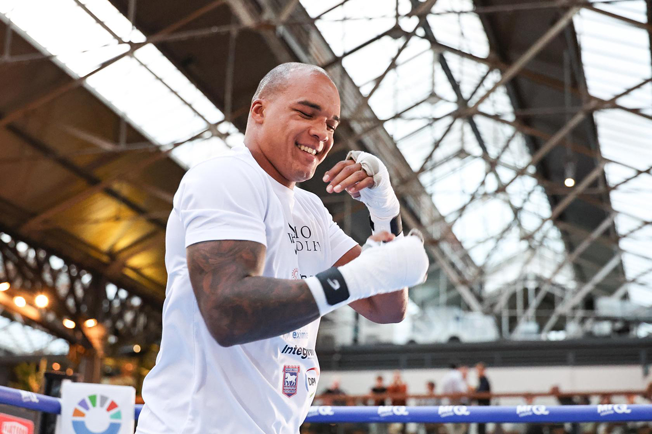 Fabio Wardley has been relaxed and confident in the leadup to the rematch with Daniel Dubois. Photo: Queensberry Promotions Dubois Wardley 2