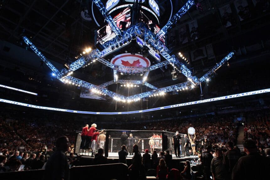 Sept. 21, 2013 - Toronto, ON, Canada - Pat Healy (red) fights Khabib Nurmagomedov (blue) in the lightweight main card for UFC 165 at the Air Canada Centre in Toronto on Saturday September 21, 2013. Dave Abel/Toronto Sun/QMI Agency PUBLICATIONxINxGERxSUIxAUTxONLY - ZUMAq06_ Sept 21 2013 Toronto ON Canada Pat Healy Red Fights Blue in The Lightweight Main Card for UFC 165 AT The Air Canada Centre in Toronto ON Saturday September 21 2013 Dave Abel Toronto Sun QMI Agency PUBLICATIONxINxGERxSUIxAUTxONLY ZUMAq06_