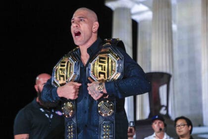 Former two-time UFC Light Heavyweight Champion and former UFC Middleweight Champion Alex Pereira attends the UFC Freedom 250 press conference at the Lincoln Memorial in Washington, DC on Friday, June 12, 2026. President Donald Trump is hosting a series of fighting matches on the South Lawn on Flag Day and his 80th birthday, June 14, in honor of America s 250th birthday. PUBLICATIONxNOTxINxUSA WASP20260612706 SHAWNxTHEW