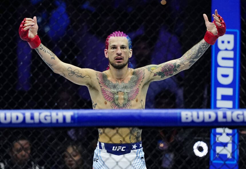 June 14, 2026, Washington, District Of Columbia, USA: UFC Bantamweight fighter Sean O Malley celebrates after defeating Aiemann Zahabi during the Freedom 250 UFC fight card on the South Lawn of the White House in Washington DC on Sunday, June 14, 2026. The mixed martial arts bouts are being held as part of President Trump s 80th birthday weekend activities Washington USA - ZUMAs152 20260614_faa_s152_224 Copyright: xBonniexCashx-xPoolxviaxCNPx