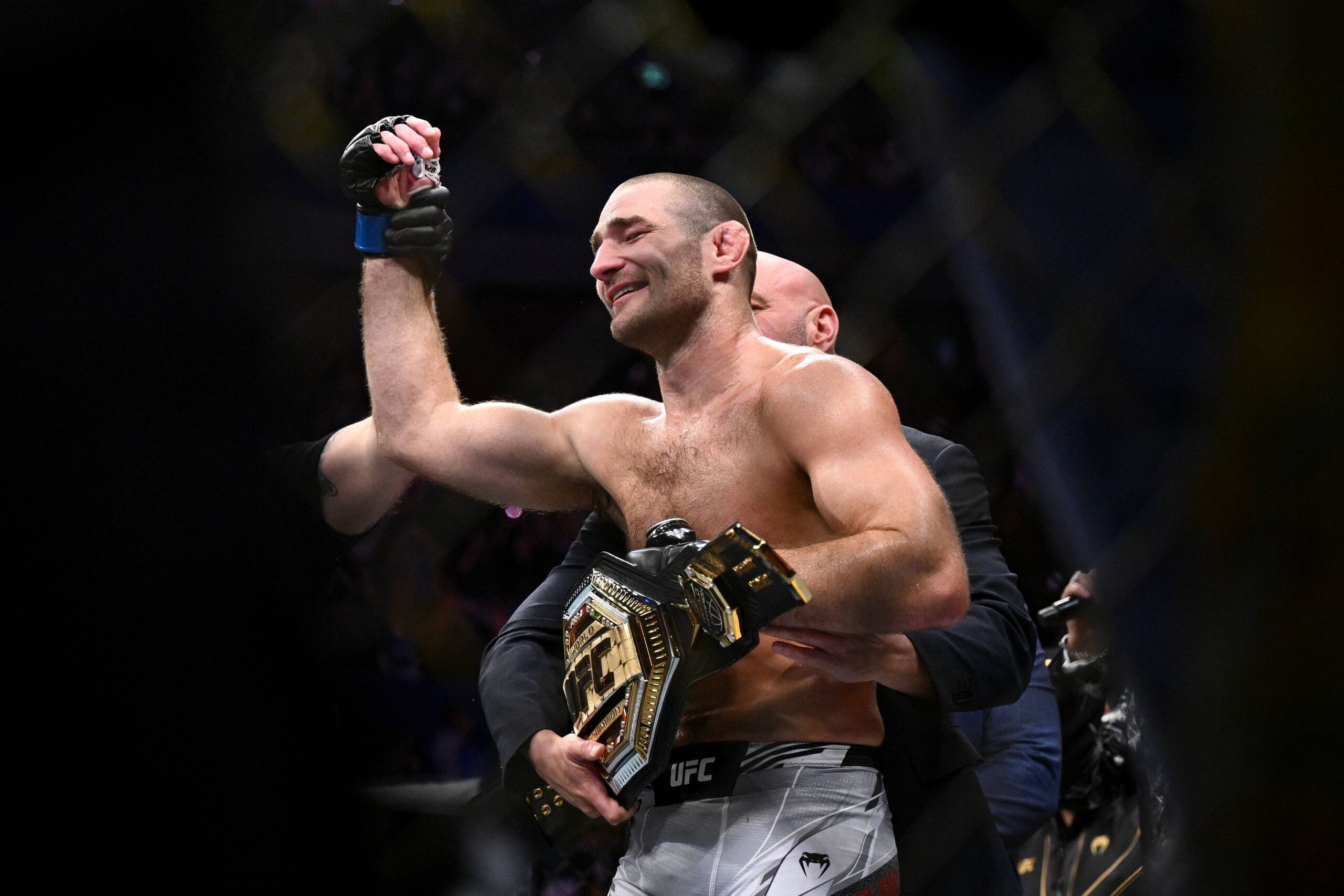 UFC 293 SYDNEY, Sean Strickland of the USA reacts after defeating Israel Adesanya of Nigeria during the Middleweight Title bout of UFC 293 at Qudos Bank Arena in Sydney, Sunday, September 10, 2023. ACHTUNG: NUR REDAKTIONELLE NUTZUNG, KEINE ARCHIVIERUNG UND KEINE BUCHNUTZUNG SYDNEY NEW SOUTH WALES AUSTRALIA PUBLICATIONxNOTxINxAUSxNZLxPNGxFIJxVANxSOLxTGA Copyright: xDANxHIMBRECHTSx 20230910001839938612