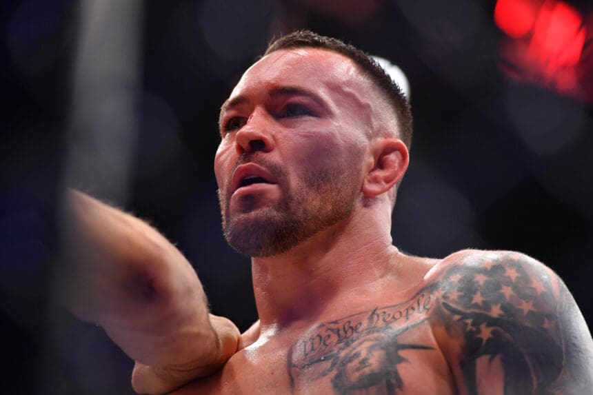 December 16, 2023, Las Vegas, Nevada, USA: LEON EDWARDS 21-3-0 of Erdington, birmingham, England defeats COLBY COVINGTON 17-3-0 of Miami, Florida USA by a unanimous decision 49-46, 49-46, 49-46 during UFC 296 at T-Mobile Arena, Las Vegas Las Vegas USA - ZUMAo117 20231216_zsp_o117_050 Copyright: xMikaelxOnax