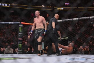 December 7, 2024, Las Vegas, Nevada, USA: CIRYL GANE 13-2-0 of La Roche-sur-Yon, France defeats ALEXANDER VOLKOV 38-10-0 of Moscow, Russia by split decision 29-28,28-29,29-28 during the UFC 310 event at the T Mobile Arena, Las Vegas Las Vegas USA - ZUMAo117 20241207_zsp_o117_056 Copyright: xMikaelxOnax
