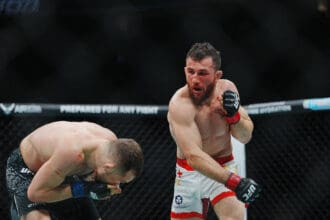 UFC 323 - Dvalishvili vs Yan 2 LAS VEGAS, NV - DECEMBER 6:Merab Dvalishivili and Petr Yan meet in the octagon for a 5-round Championship bout at UFC 323 - Dvalishvili vs Yan 2 at UFC Apex on December 6, 2025 in LAS VEGAS, NV Photo by Louis Grasse/PxImages LAS VEGAS, NV Las Vegas, NV United States PUBLICATIONxNOTxINxFRAxUK Copyright: xPXxImages/ABACAx