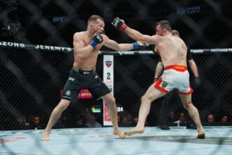 UFC 323 - Dvalishvili vs Yan 2 LAS VEGAS, NV - DECEMBER 6:Merab Dvalishivili and Petr Yan meet in the octagon for a 5-round Championship bout at UFC 323 - Dvalishvili vs Yan 2 at UFC Apex on December 6, 2025 in LAS VEGAS, NV Photo by Louis Grasse/PxImages LAS VEGAS, NV Las Vegas, NV United States PUBLICATIONxNOTxINxFRAxUK Copyright: xPXxImages/ABACAx