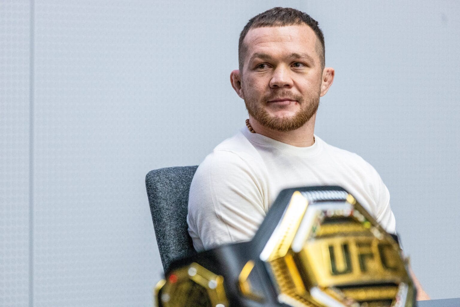 Russia. Ekaterinburg. UFC bantamweight champion Peter Yan during a meeting with fans. RazmikxZackaryan