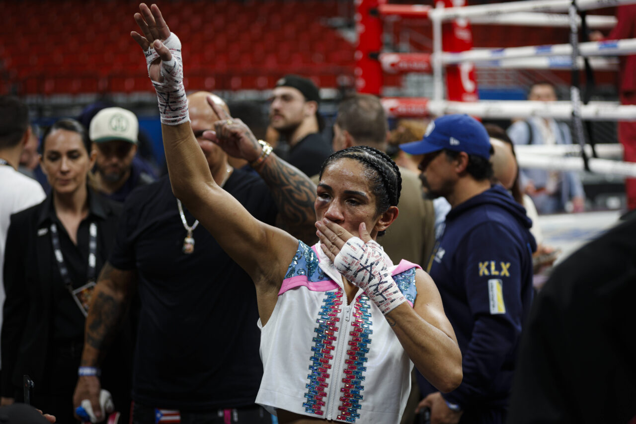 Amanda Serrano V Reina Tellez: Unified World Featherweight Championship Amanda Serrano attends the Unified World Featherweight Championship at Coliseo Roberto Clemente on January 3, 2026, in San Juan, Puerto Rico. San Juan Puerto Rico PUBLICATIONxNOTxINxFRA Copyright: xEdgardoxMedinax originalFilename:medinamillan-notitle260103_npS7s.jpg