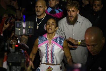 Amanda Serrano V Reina Tellez: Unified World Featherweight Championship Amanda Serrano, Jake Paul attends the Unified World Featherweight Championship at Coliseo Roberto Clemente on January 3, 2026, in San Juan, Puerto Rico. San Juan Puerto Rico Copyright: xEdgardoxMedinax originalFilename:medinamillan-notitle260103_npLao.jpg