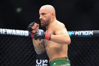 February 1, 2026, Sydney, New South Wales, Australia: Alexander Volkanovski of Australia seen in action for the featherweight title bout during the UFC 325 Volkanovski Vs Lopes 2 at Qudos Bank Arena. Alexander won the fight Sydney Australia - ZUMAs197 20260201_aaa_s197_278 Copyright: xArifxKarimx