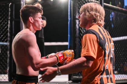 Cage Warriors 202 at the BEC Arena Featuring: George Staines, Paddy The Baddy Pimblett Where: Manchester, United Kingdom When: 14 Mar 2026 Credit: Graham Finney/Cover Images EDITORIAL USE ONLY. NOT FOR USE BY NEWSPAPERS BASED IN THE UK. Copyright: xx coverimg55553965