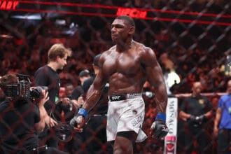 May 9, 2026, Newark, Nj, US: Newark, New Jersey - May 9: Joaquin Buckley during his fight against Sean Brady in Welterweight bout at UFC 328 at Prudential Center on May 9, 2026 in Newark, NJ. Newark US - ZUMAr187 20260509_zsp_r187_108 Copyright: xJustinxRenfroex