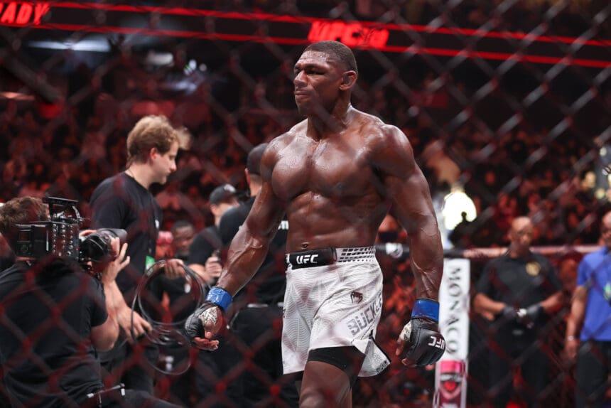 May 9, 2026, Newark, Nj, US: Newark, New Jersey - May 9: Joaquin Buckley during his fight against Sean Brady in Welterweight bout at UFC 328 at Prudential Center on May 9, 2026 in Newark, NJ. Newark US - ZUMAr187 20260509_zsp_r187_108 Copyright: xJustinxRenfroex
