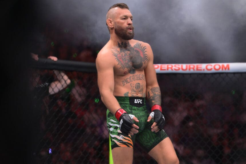 July 11, 2026, Las Vegas, Nevada, USA: CONOR MCGREGOR poses before the fight start during UFC 329 at the T-Mobile Arena in Las Vegas. Las Vegas USA - ZUMAo117 20260711_zsp_o117_079 Copyright: xMikaelxOnax