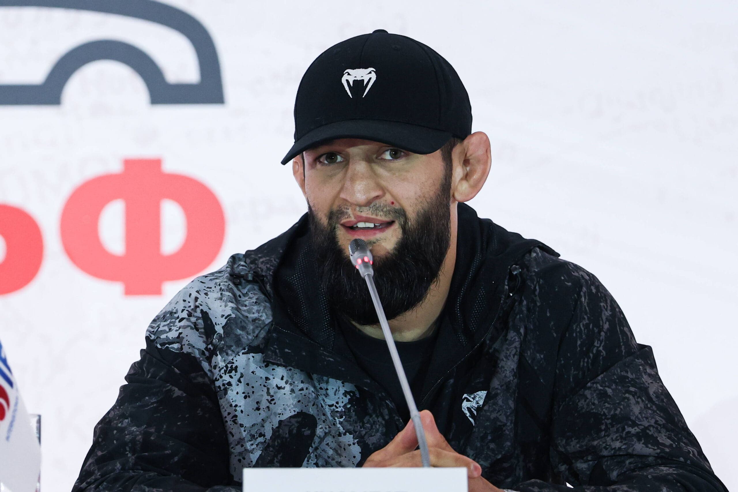 RUSSIA, MOSCOW - SEPTEMBER 3, 2026: MMA fighter Khamzat Chimaev attends a press conference, PK, Pressekonferenz on the upcoming Mytishchi event by Real American Freestyle. Danil Aikin/TASS PUBLICATIONxNOTxINxRUSxSUI 97035917
