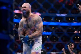 September 19, 2026, Los Angeles, California, USA: SEAN SHARAF defeated GABLE STEVESON by KO left hand at 0:12 of Round 1 during UFC 331 at the Crypto.com Arena in Los Angeles Los Angeles USA - ZUMAo117 20260919_zsp_o117_035 Copyright: xMikaelxOnax