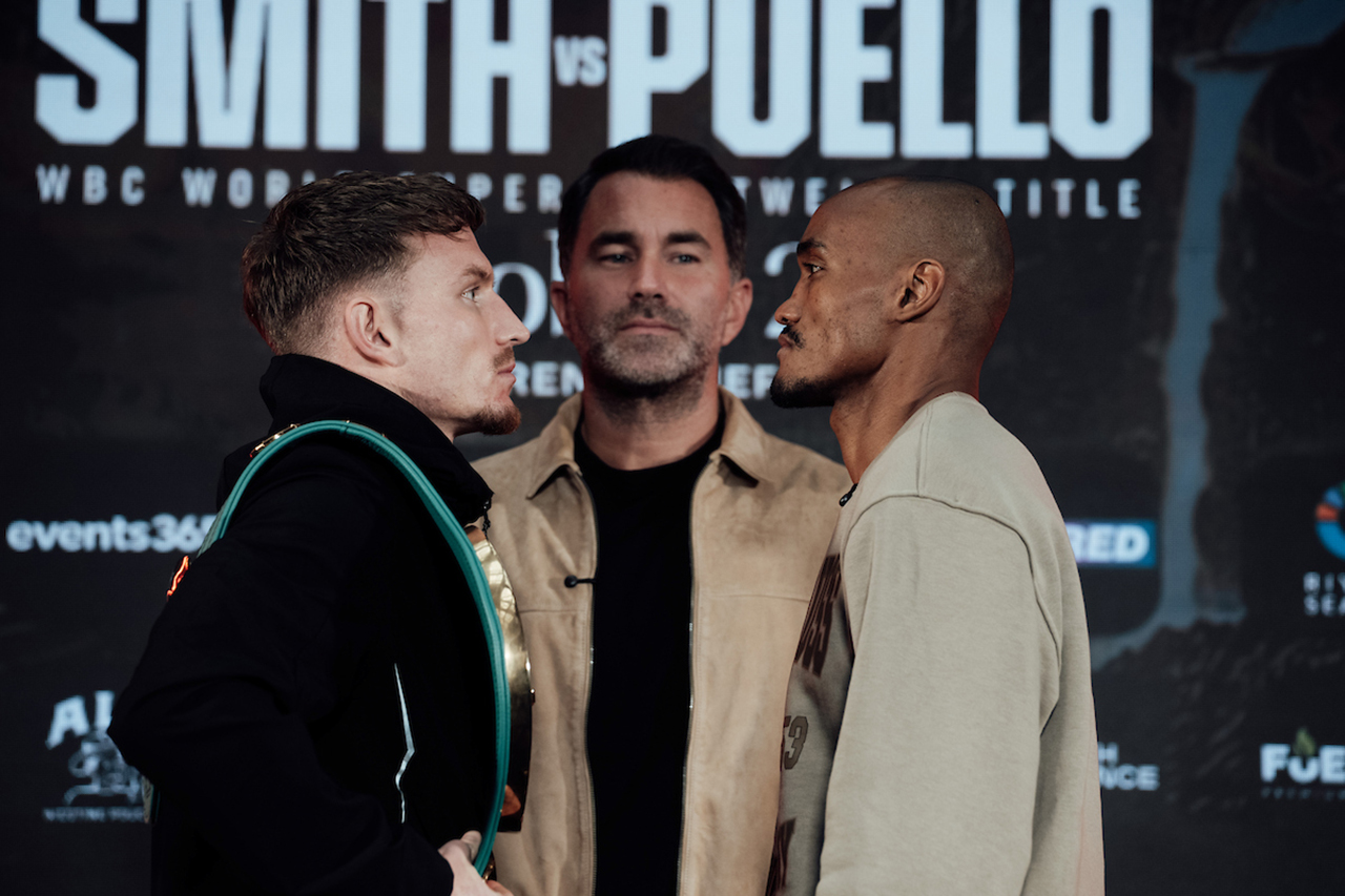 Dalton Smith and Alberto Puello promise an action fight on Saturday. Photo: Mark Robinson, Matchroom Boxing